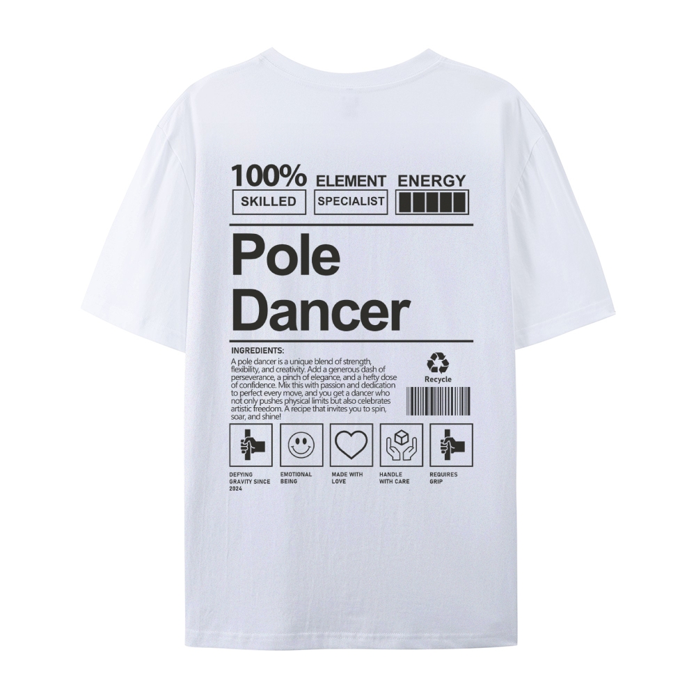 Pole Dancer AddCustom Casual Short Sleeve T-Shirt Customscool