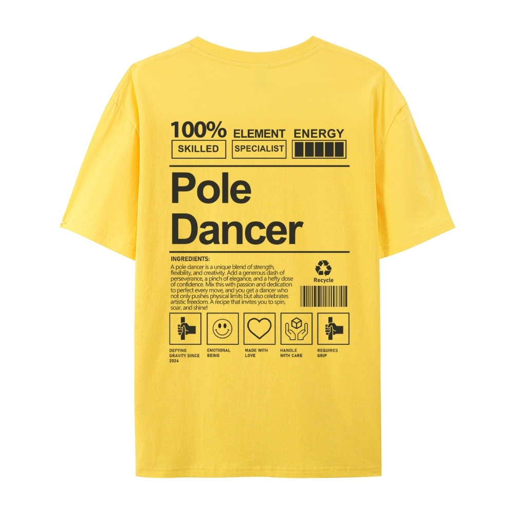 Pole Dancer AddCustom Casual Short Sleeve T-Shirt Customscool
