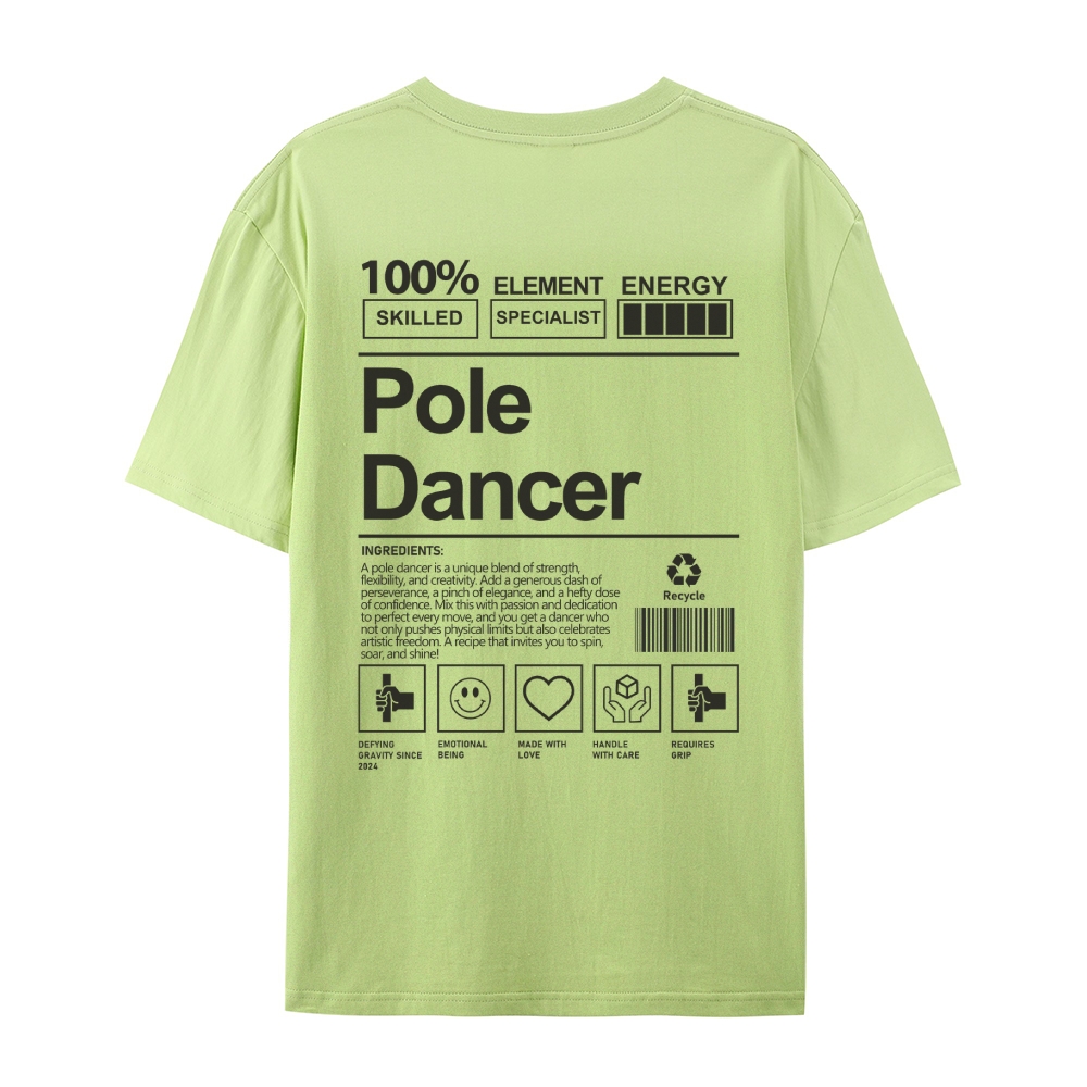 Pole Dancer AddCustom Casual Short Sleeve T-Shirt Customscool