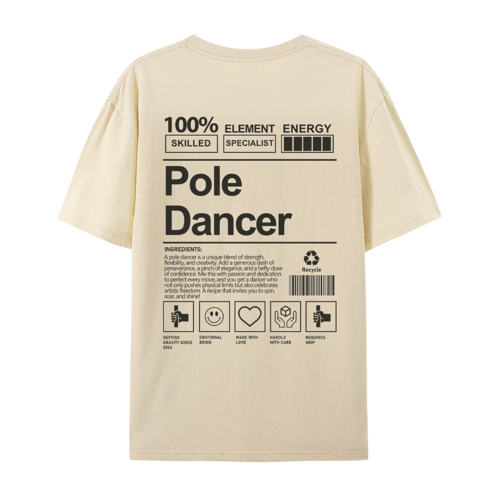 Pole Dancer AddCustom Casual Short Sleeve T-Shirt Customscool