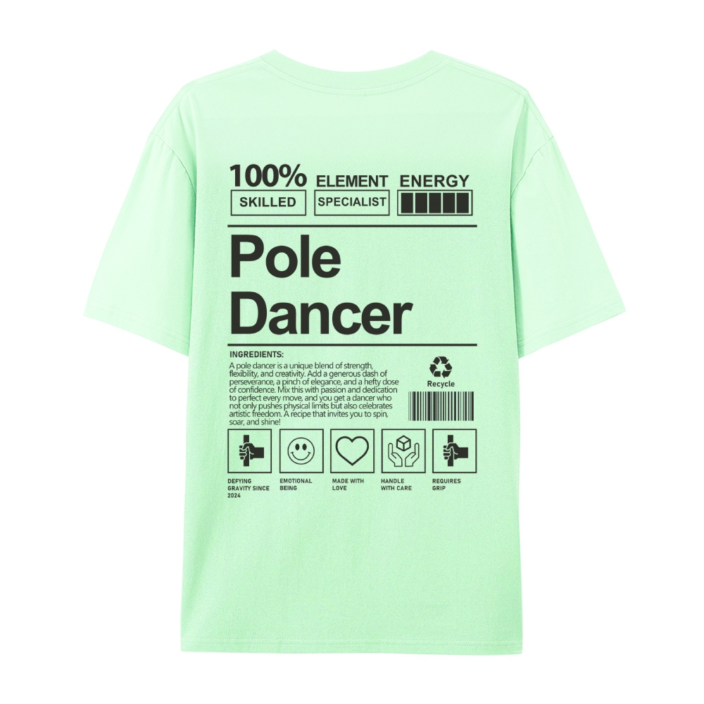 Pole Dancer AddCustom Casual Short Sleeve T-Shirt Customscool