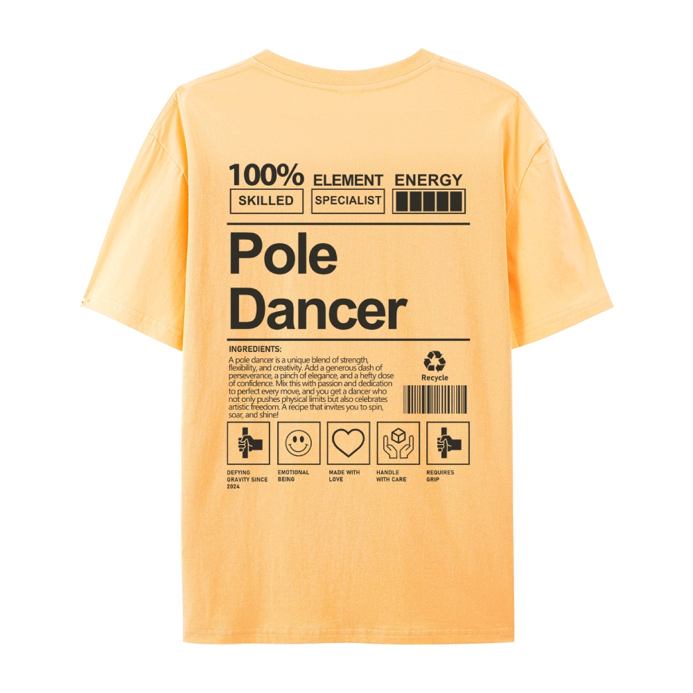 Pole Dancer AddCustom Casual Short Sleeve T-Shirt Customscool