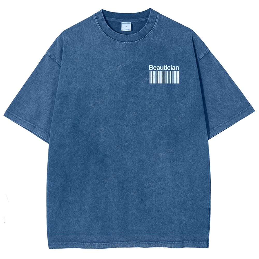 Beautician Unisex Fit Washed T-Shirt Customscool