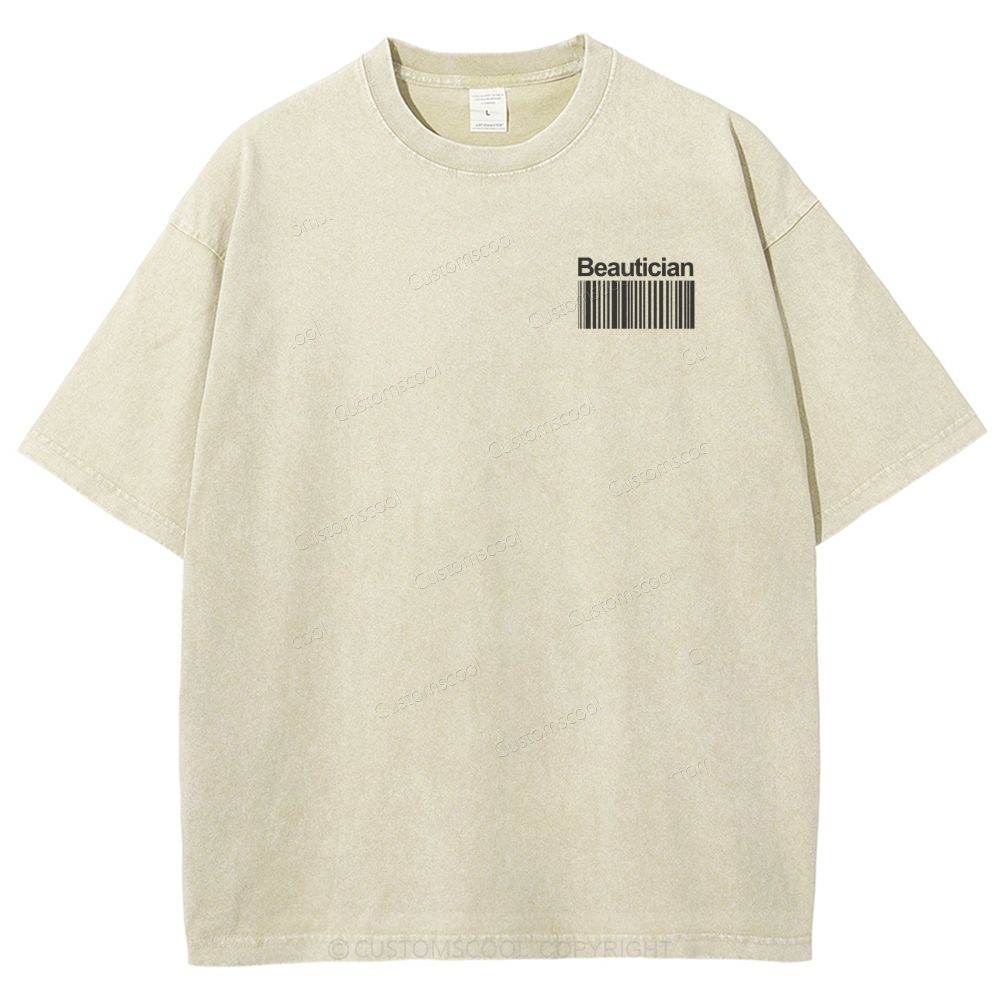 Beautician Unisex Fit Washed T-Shirt Customscool