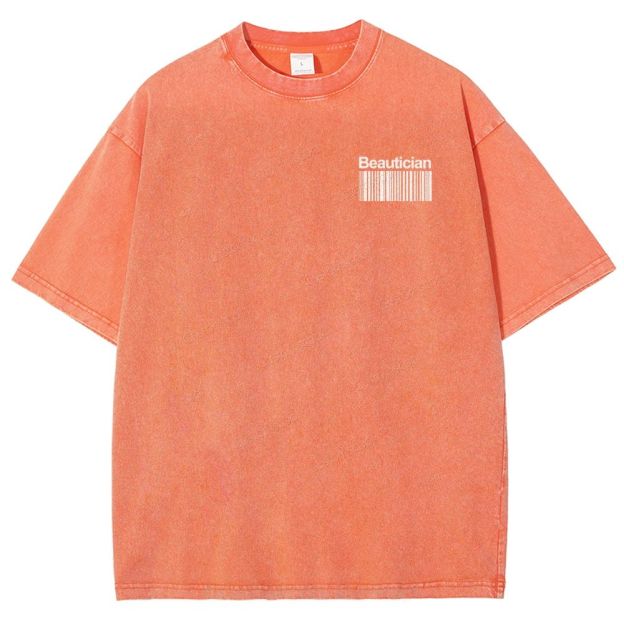 Beautician Unisex Fit Washed T-Shirt Customscool
