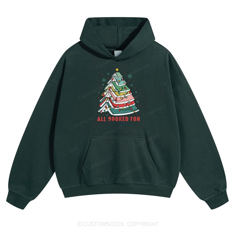 All Booked for Christmas Solid Color Hoodie