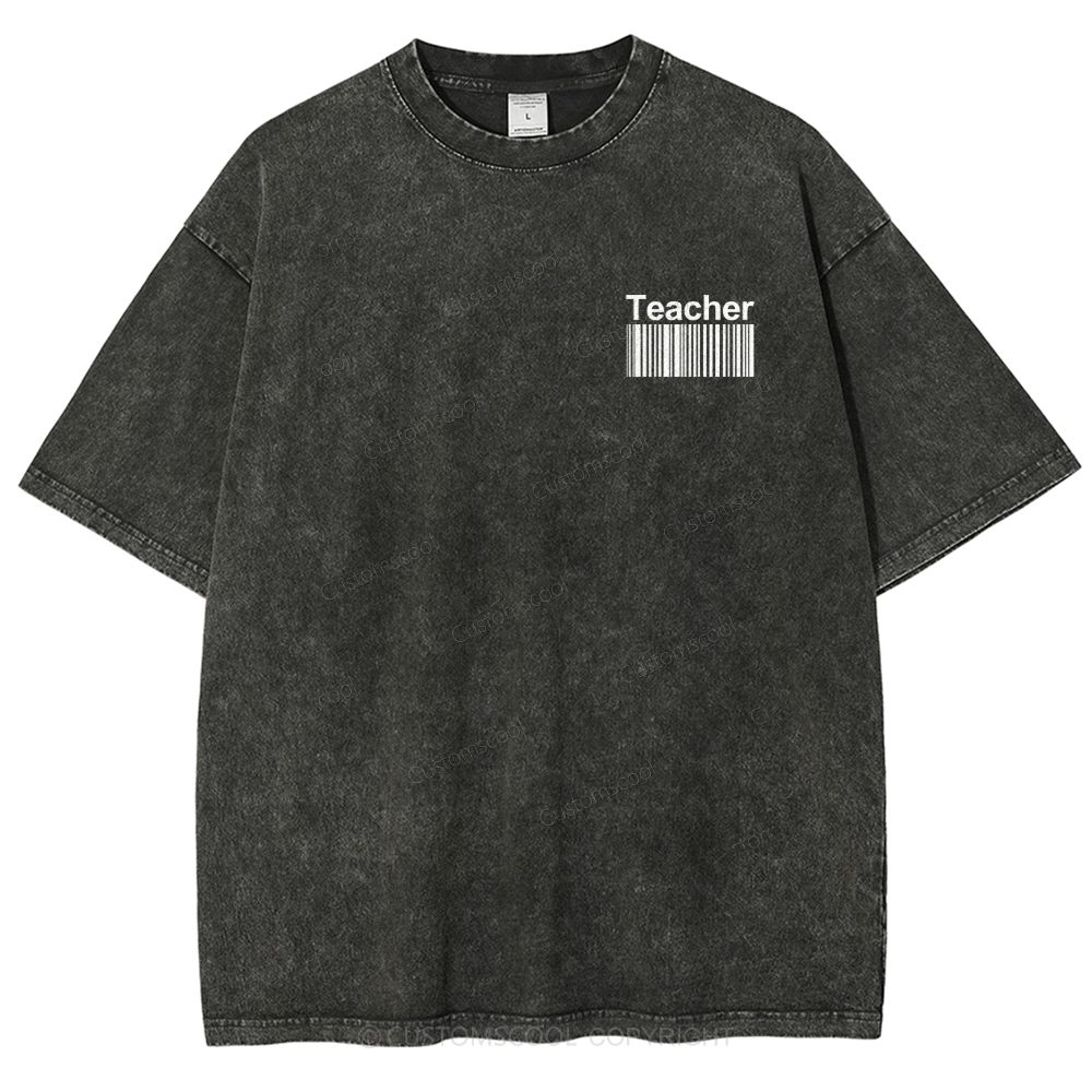 Teacher Unisex Fit Washed T-Shirt Customscool