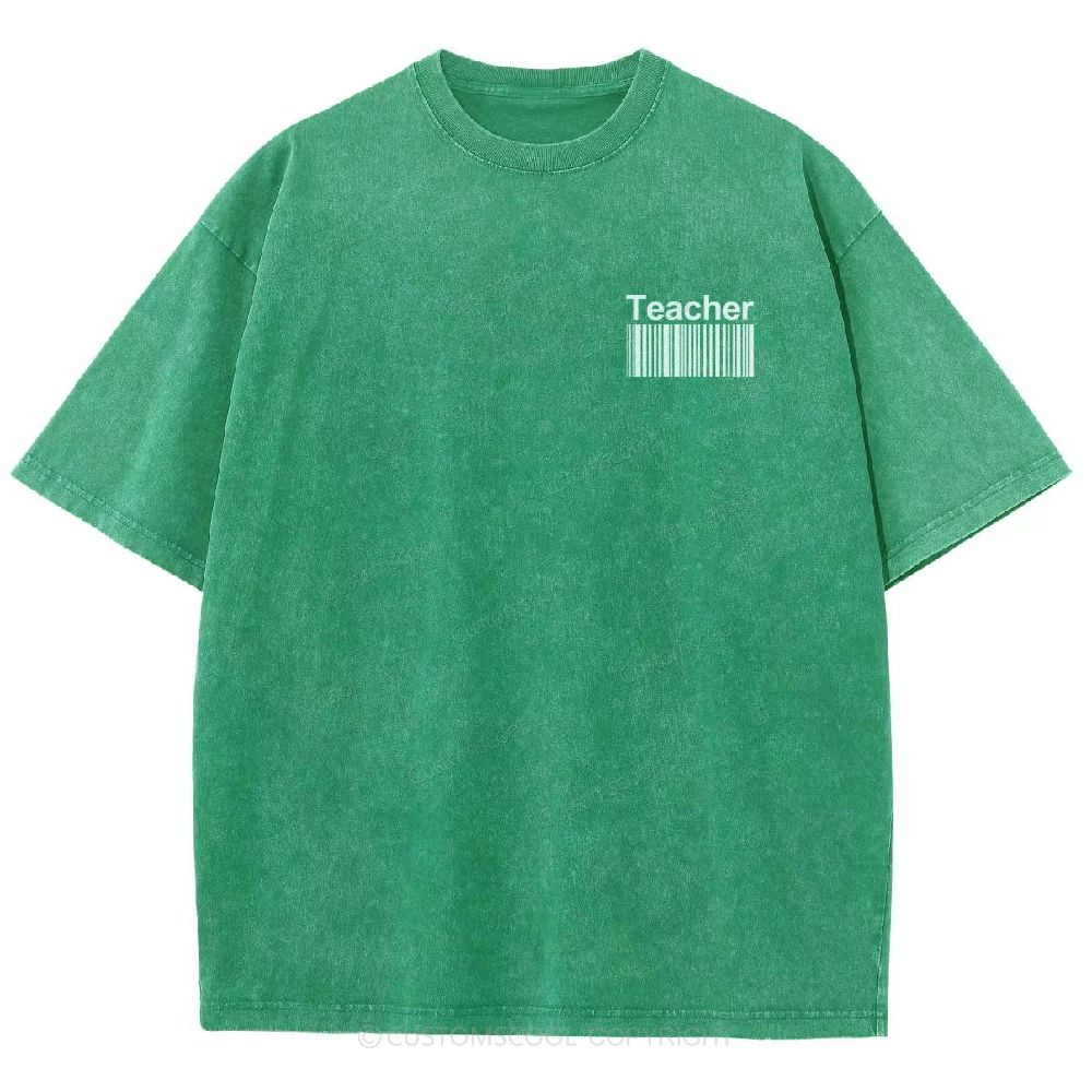 Teacher Unisex Fit Washed T-Shirt Customscool