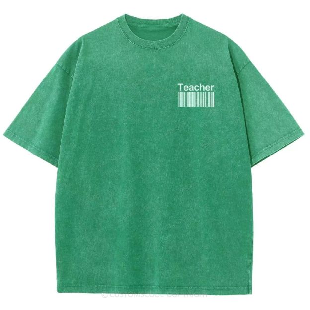 Teacher Unisex Fit Washed T-Shirt Customscool