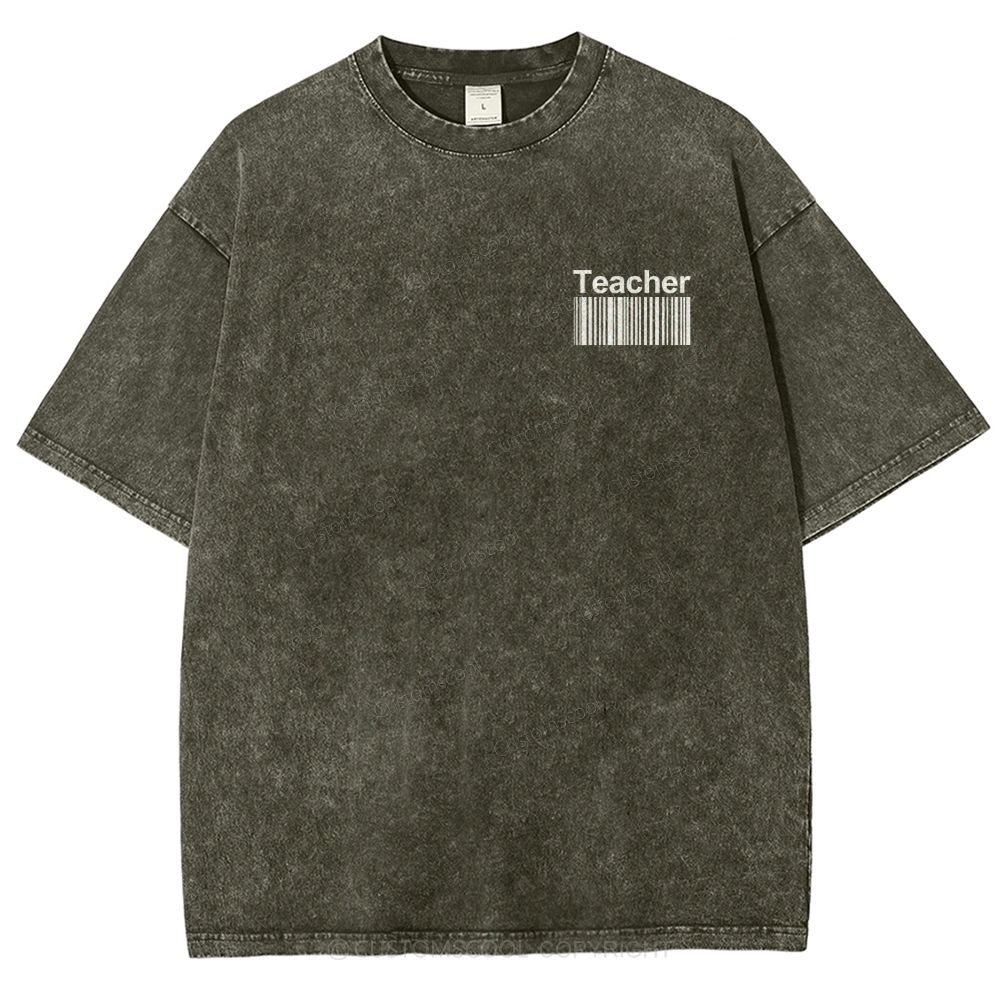 Teacher Unisex Fit Washed T-Shirt Customscool