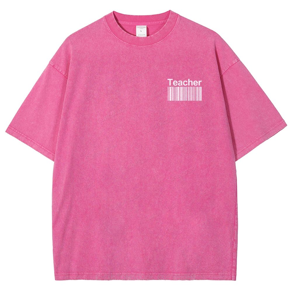 Teacher Unisex Fit Washed T-Shirt Customscool