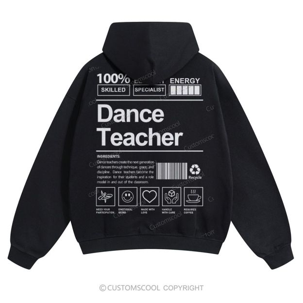 Dance Teacher Solid Color Hoodie