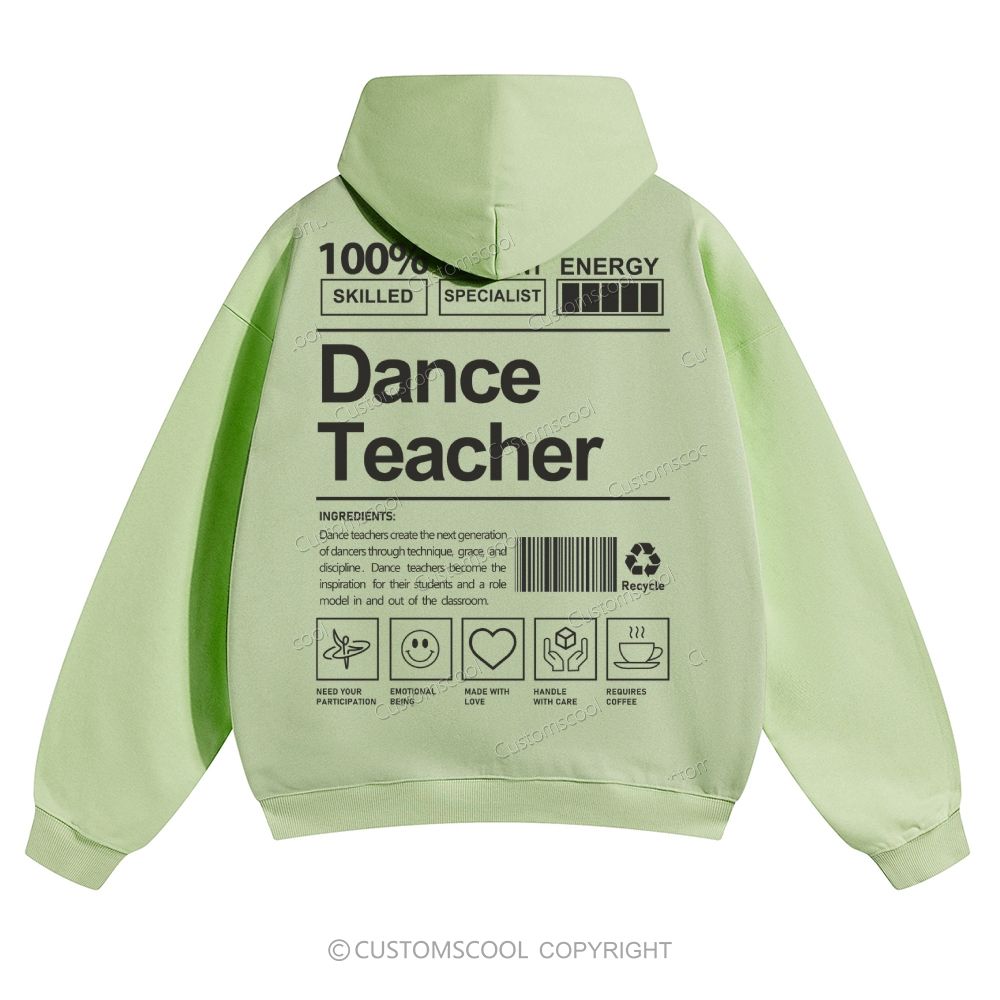 Dance Teacher Solid Color Hoodie