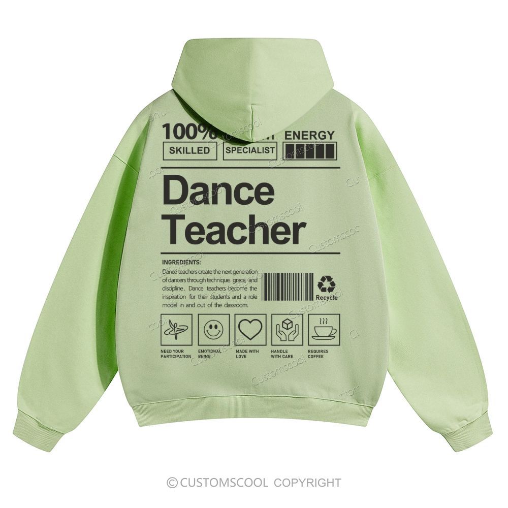 Dance Teacher Solid Color Hoodie
