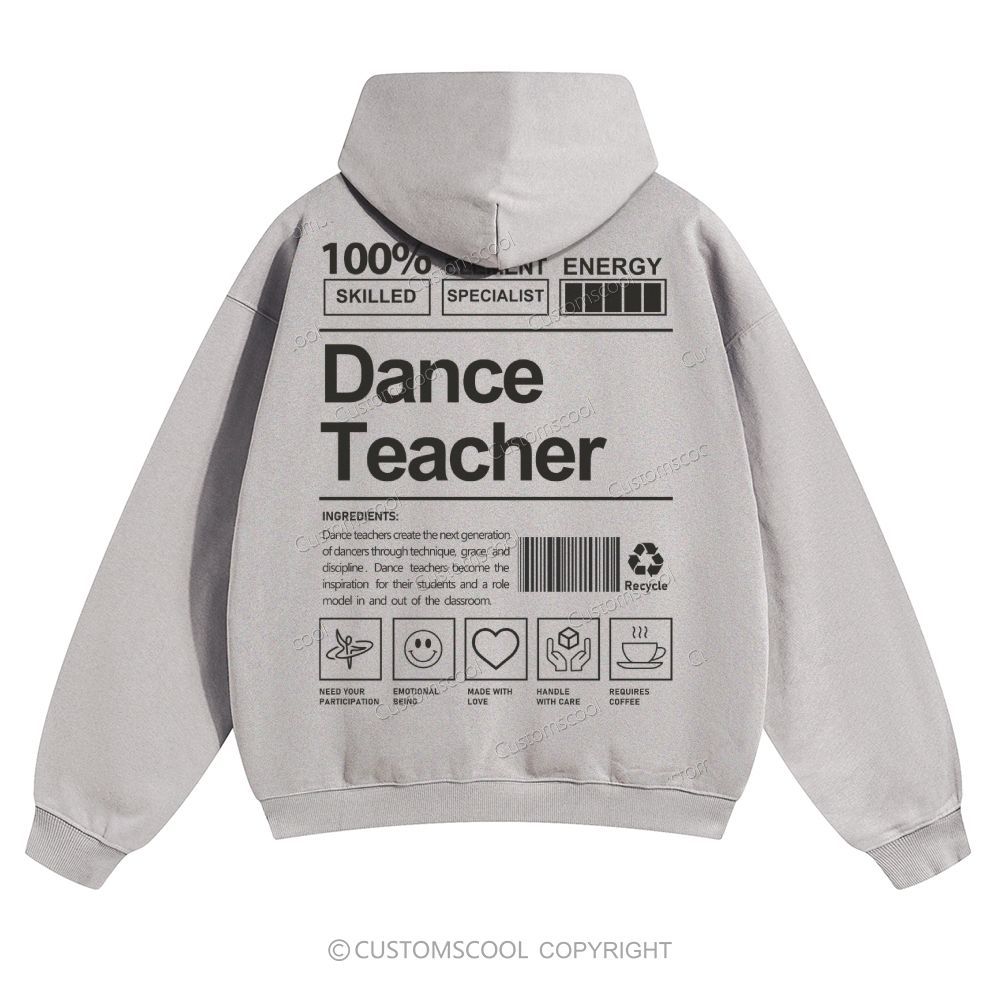 Dance Teacher Solid Color Hoodie