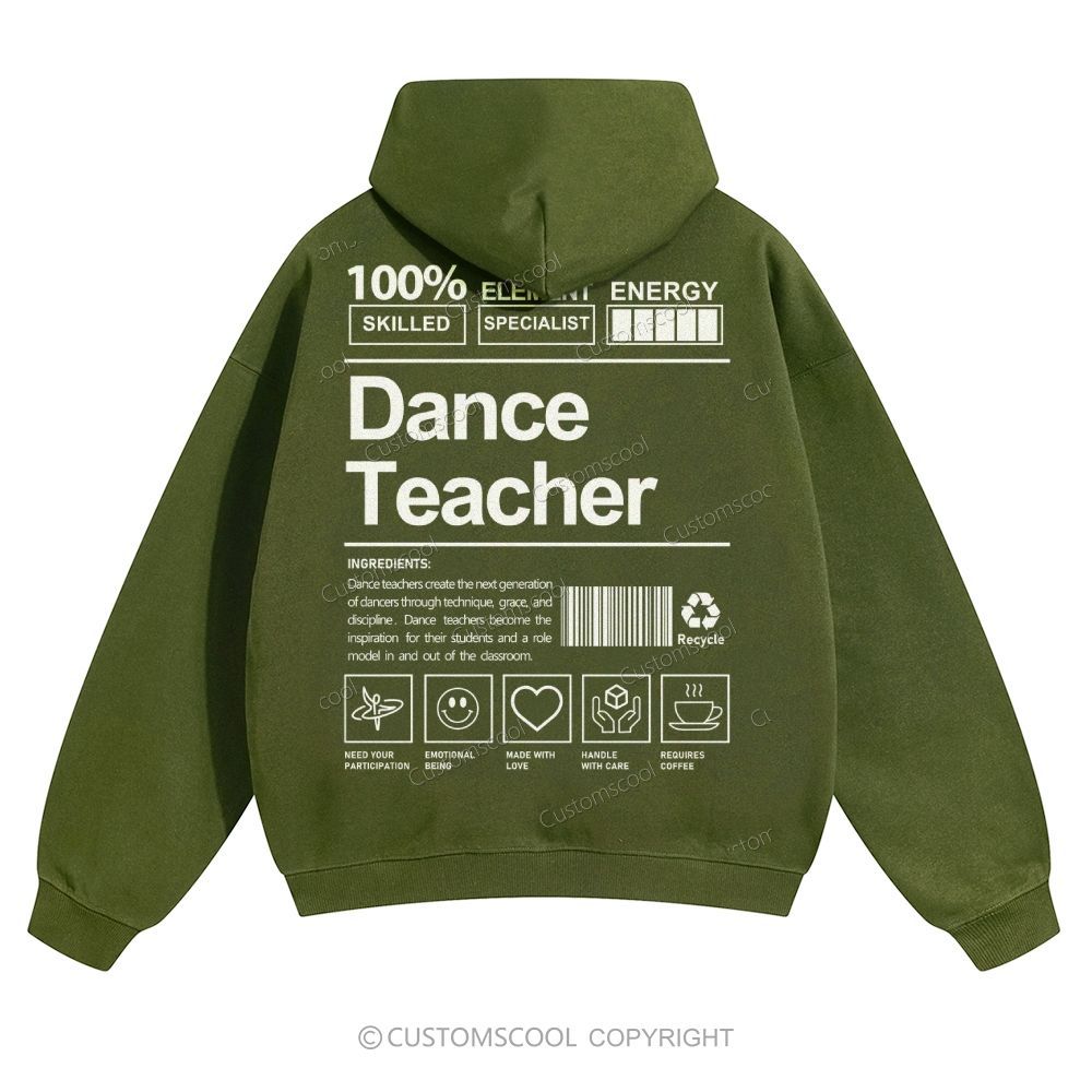 Dance Teacher Solid Color Hoodie