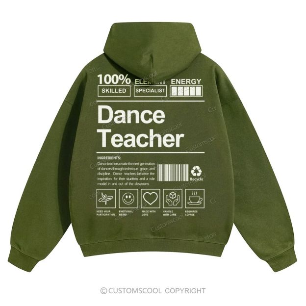 Dance Teacher Solid Color Hoodie