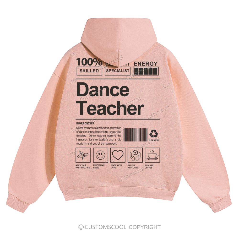 Dance Teacher Solid Color Hoodie