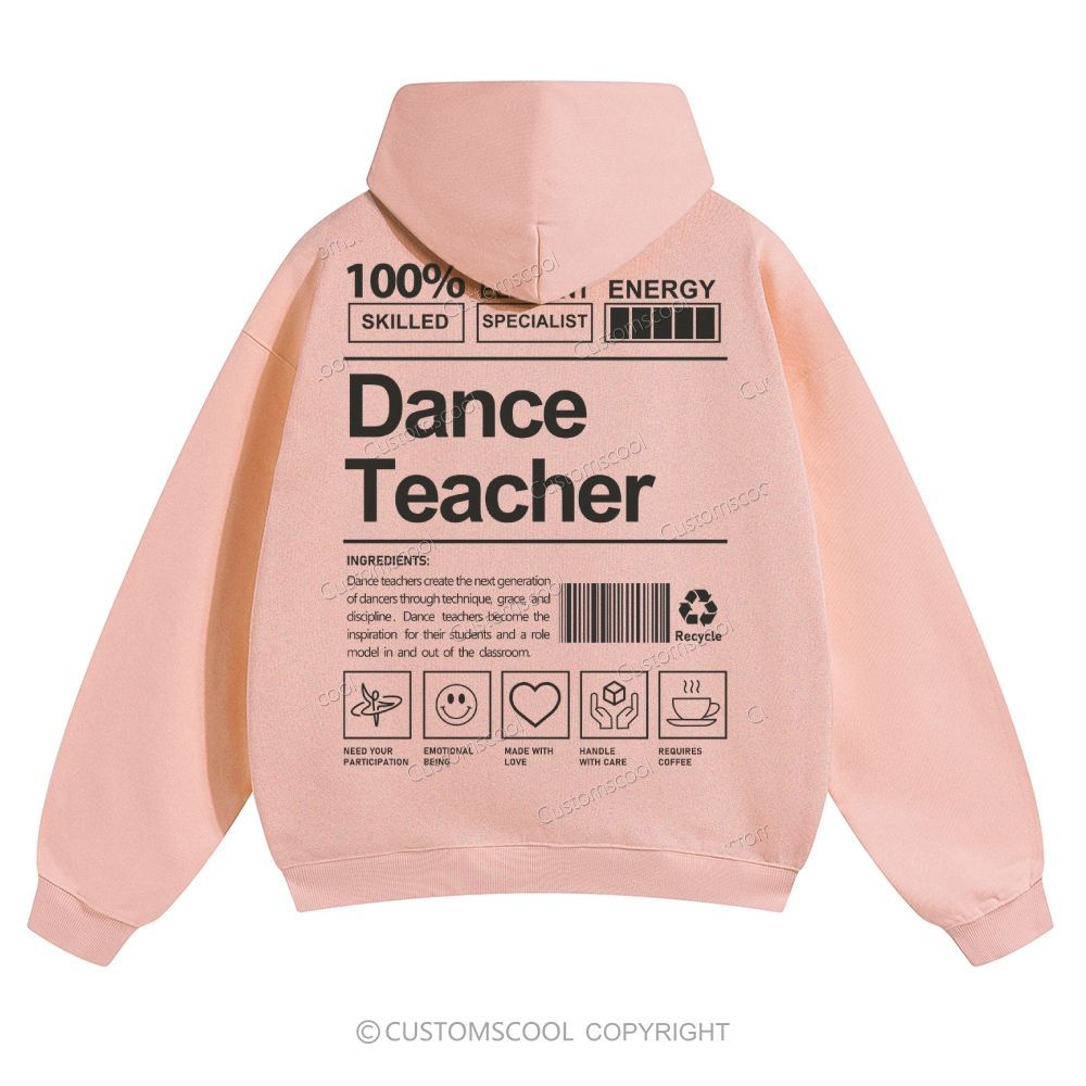 Dance Teacher Solid Color Hoodie