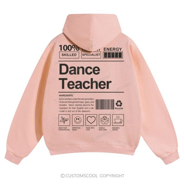 Dance Teacher Solid Color Hoodie