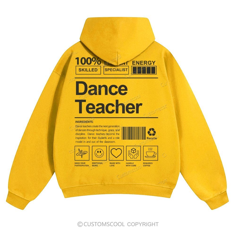 Dance Teacher Solid Color Hoodie
