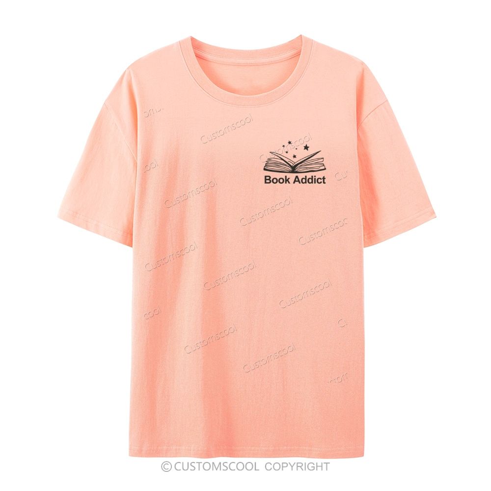 Book Addict Addcustom QR Code Casual Short Sleeve T-Shirt Customscool