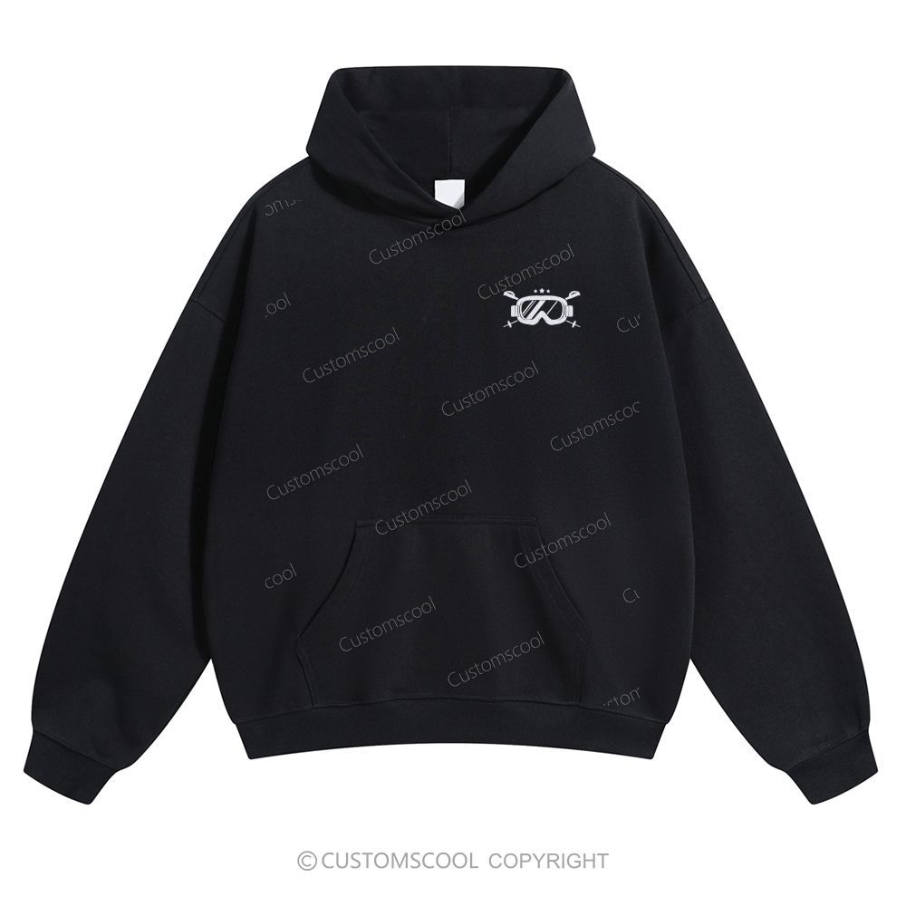 Skier Solid Color Hoodie Customscool