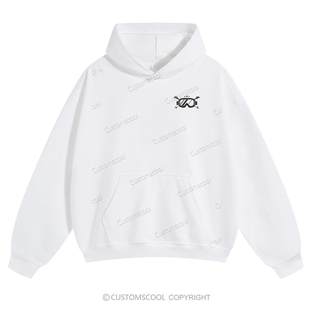 Skier Solid Color Hoodie Customscool
