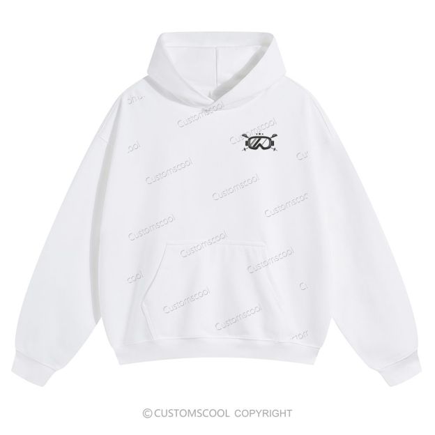 Skier Solid Color Hoodie Customscool