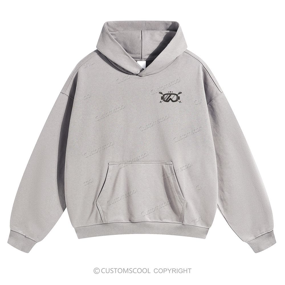 Skier Solid Color Hoodie Customscool