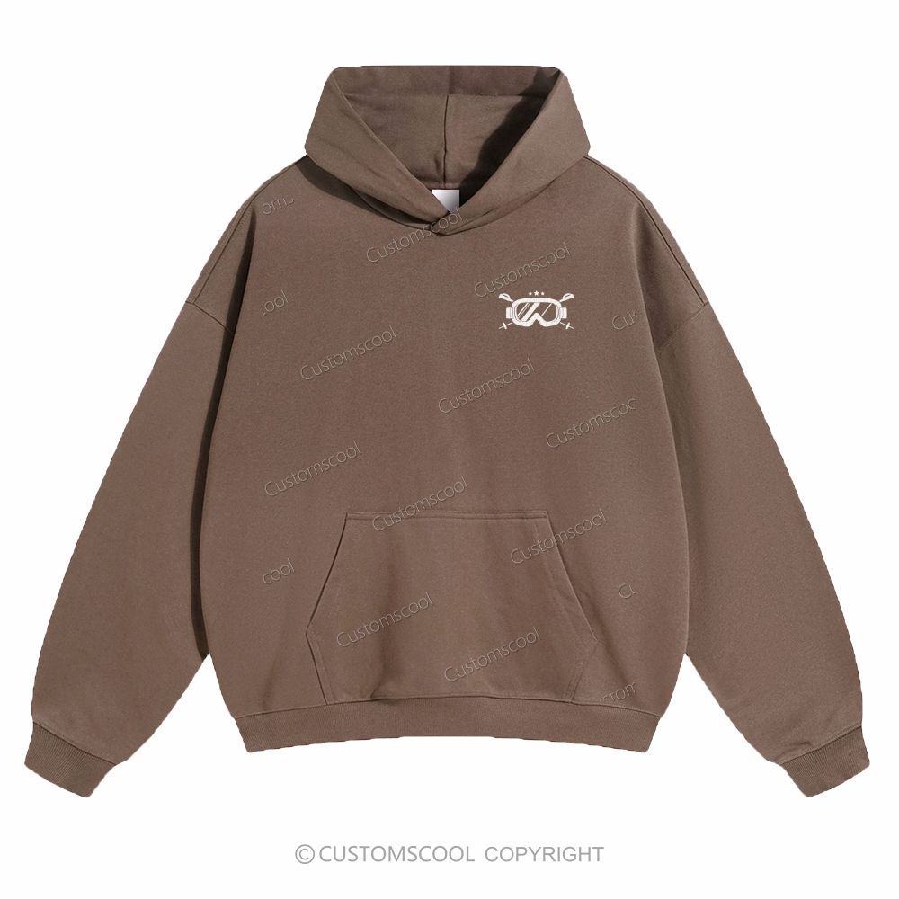 Skier Solid Color Hoodie Customscool