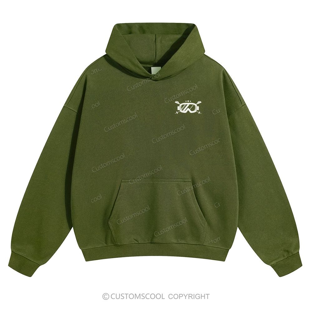 Skier Solid Color Hoodie Customscool
