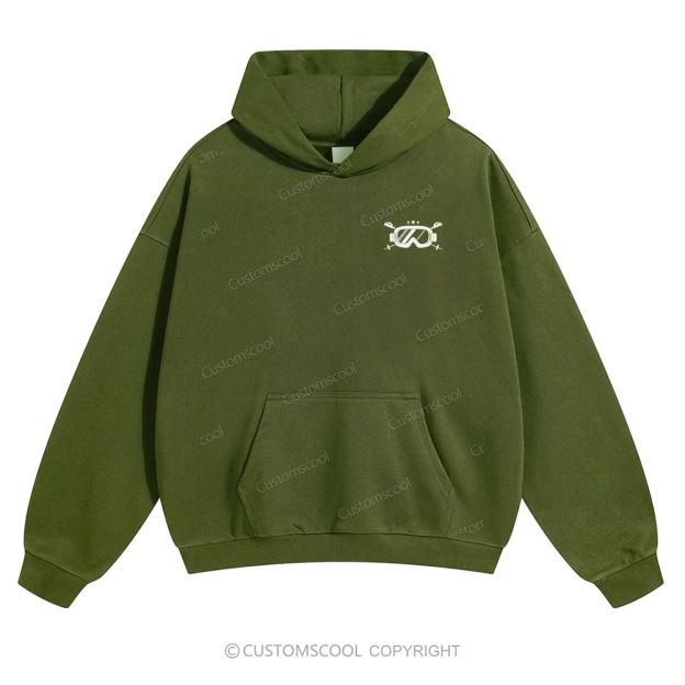 Skier Solid Color Hoodie Customscool