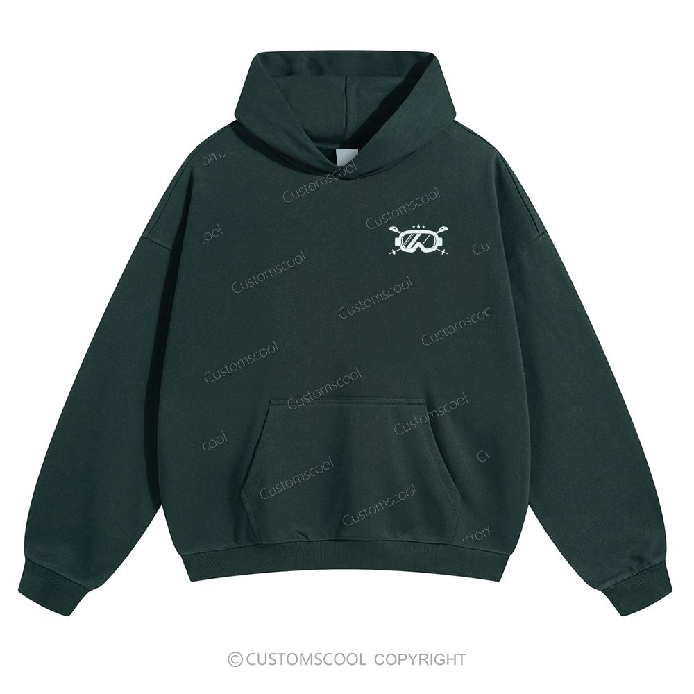 Skier Solid Color Hoodie Customscool