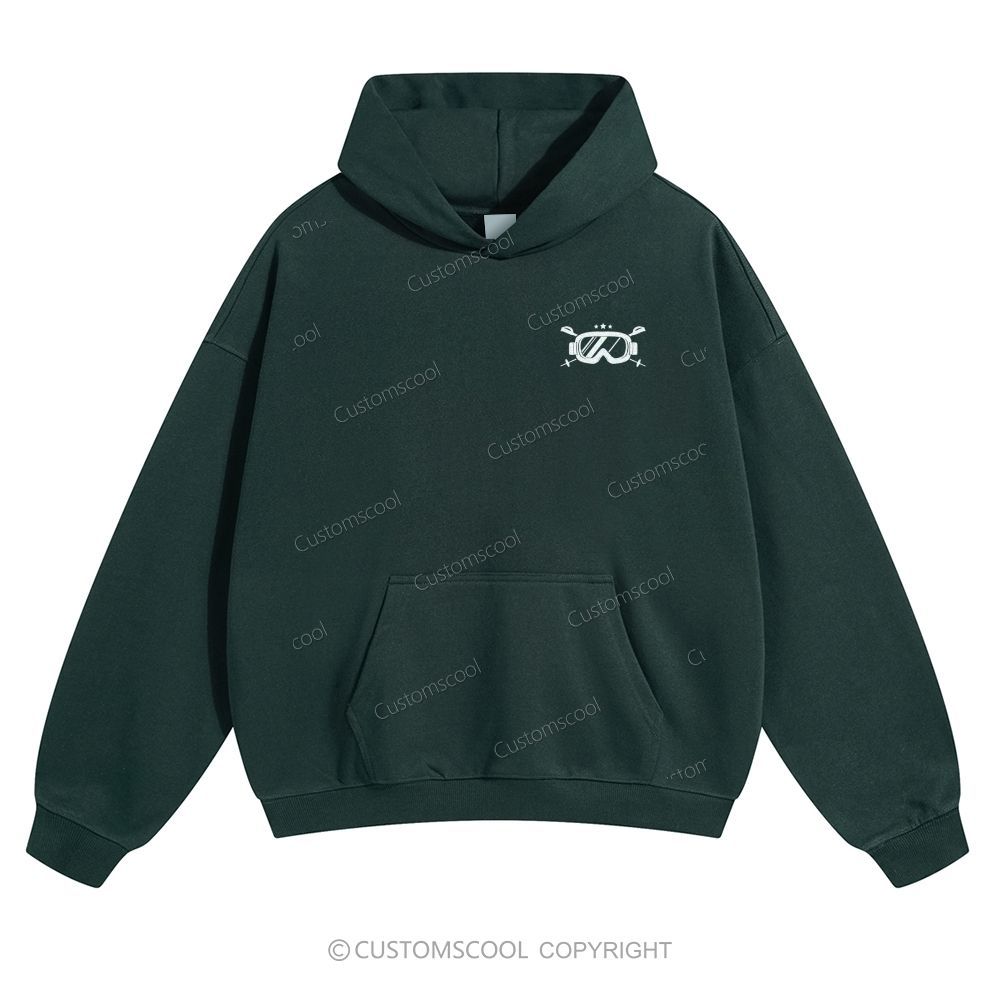 Skier Solid Color Hoodie Customscool