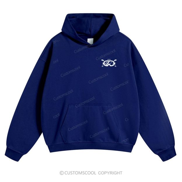 Skier Solid Color Hoodie Customscool