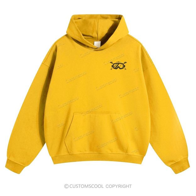 Skier Solid Color Hoodie Customscool