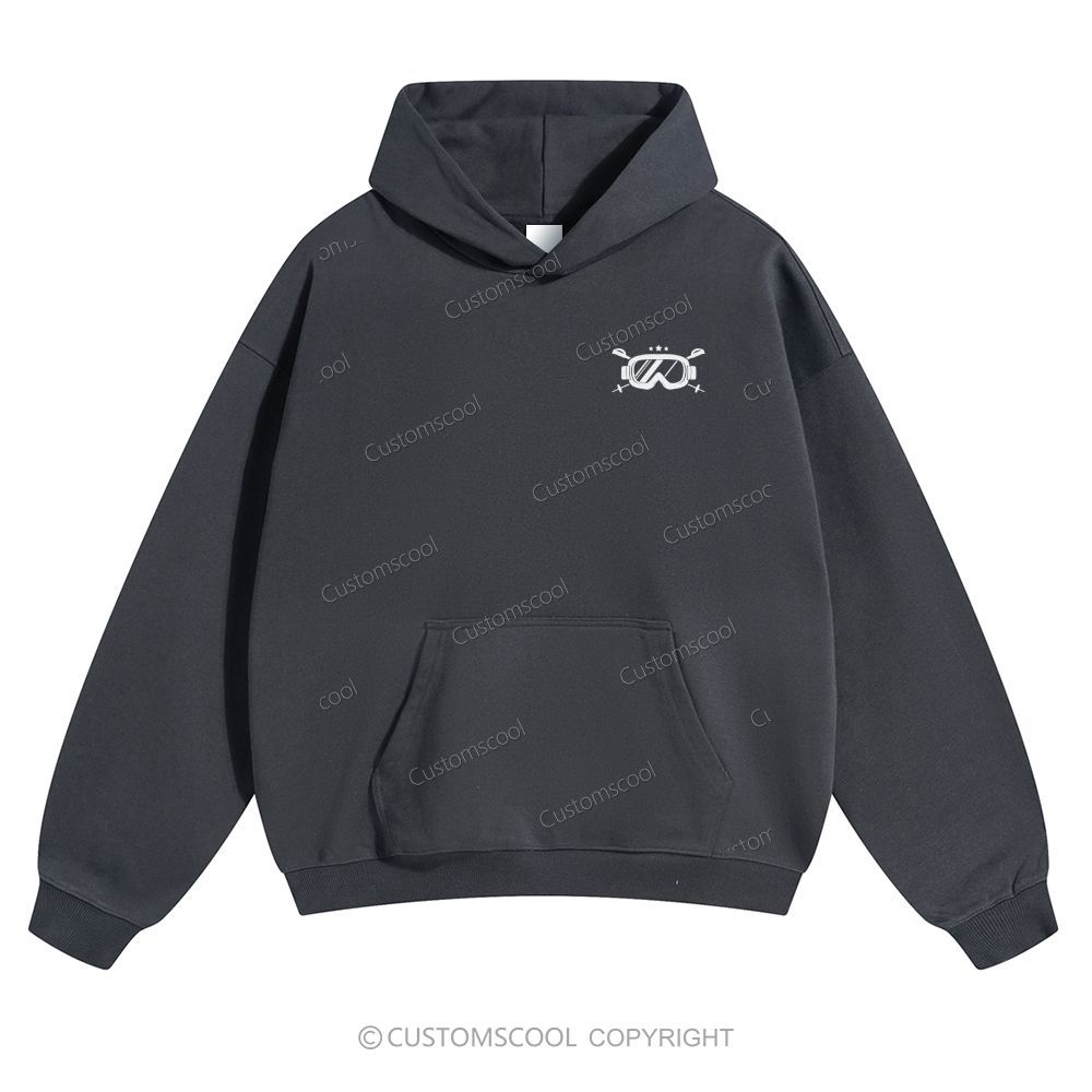 Skier Solid Color Hoodie Customscool