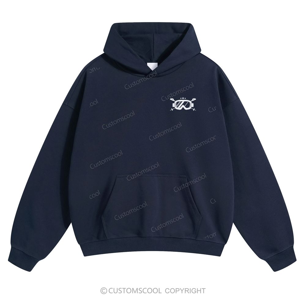 Skier Solid Color Hoodie Customscool