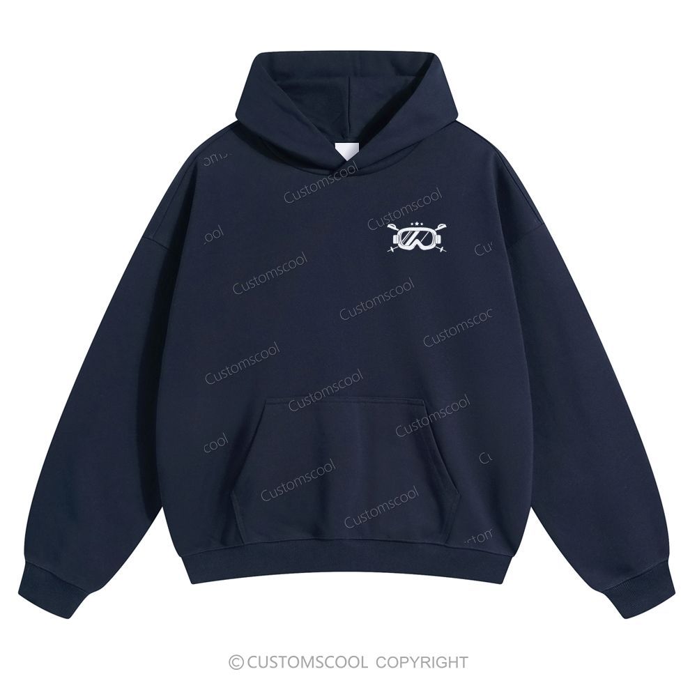 Skier Solid Color Hoodie Customscool
