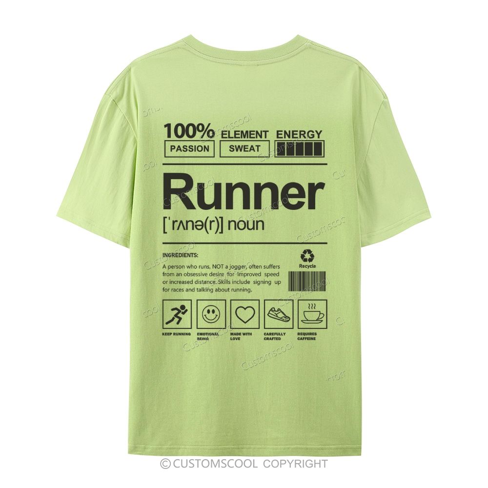 Runner Casual Short Sleeve T-Shirt Customscool