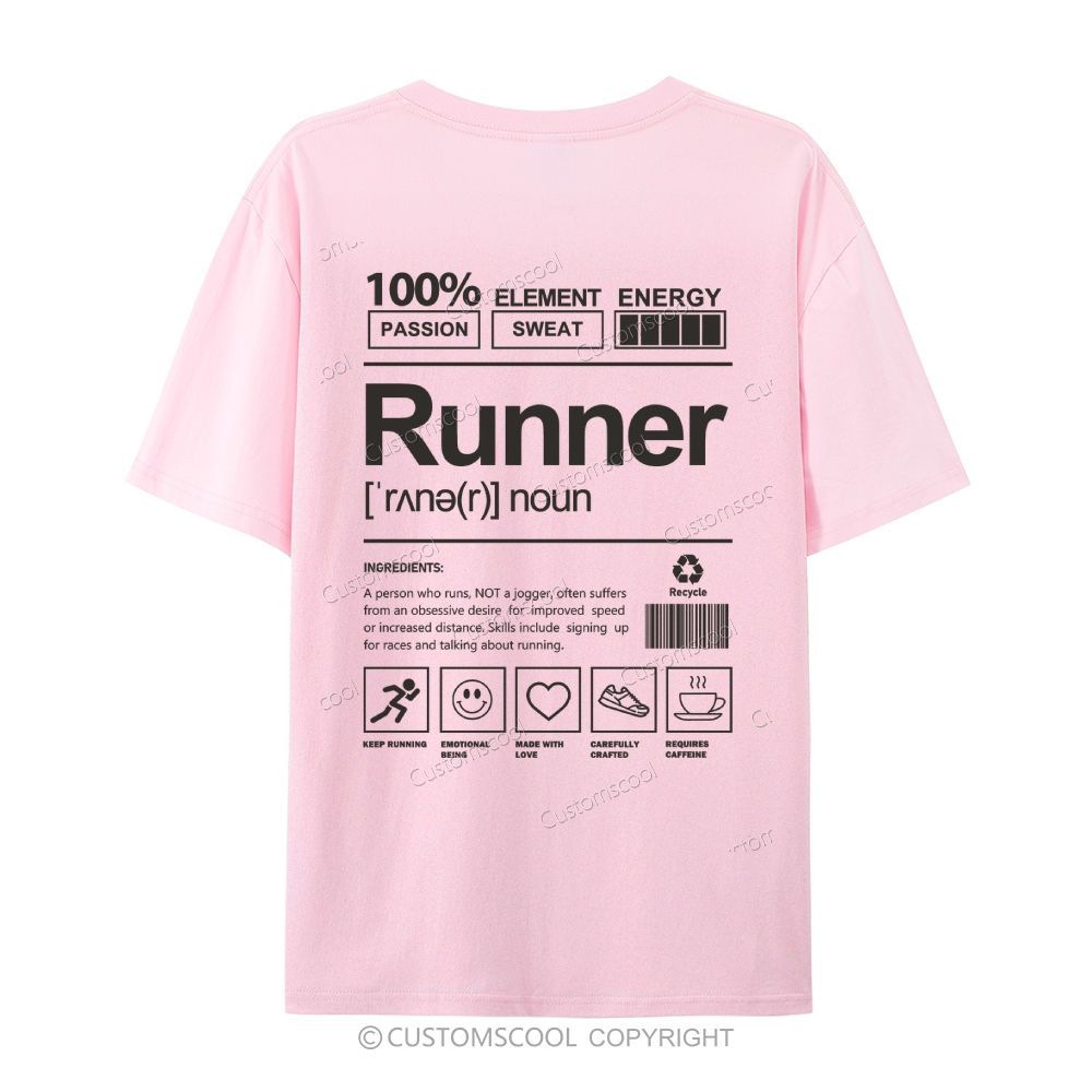 Runner Casual Short Sleeve T-Shirt Customscool
