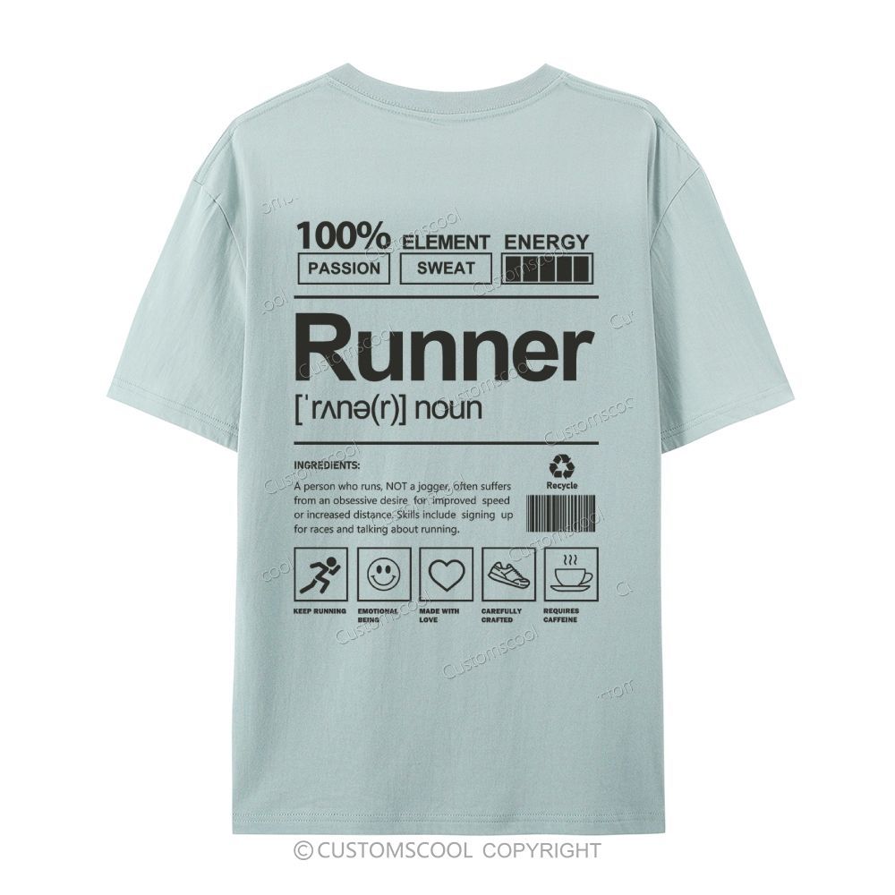 Runner Casual Short Sleeve T-Shirt Customscool