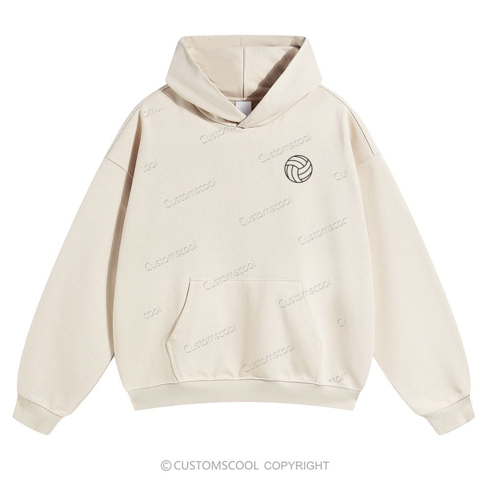 Volleyball Player Solid Color Hoodie Customscool