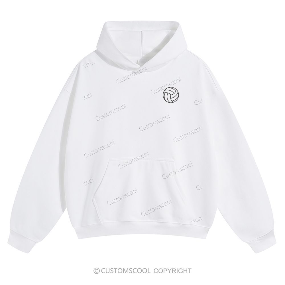 Volleyball Player Solid Color Hoodie Customscool