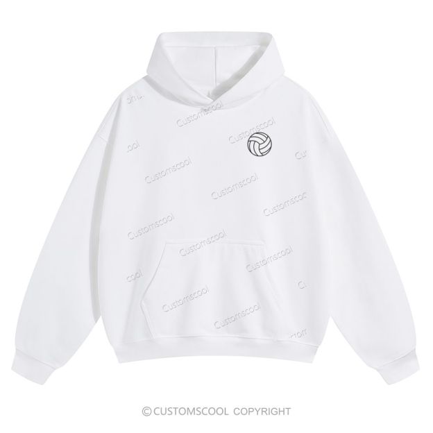 Volleyball Player Solid Color Hoodie Customscool