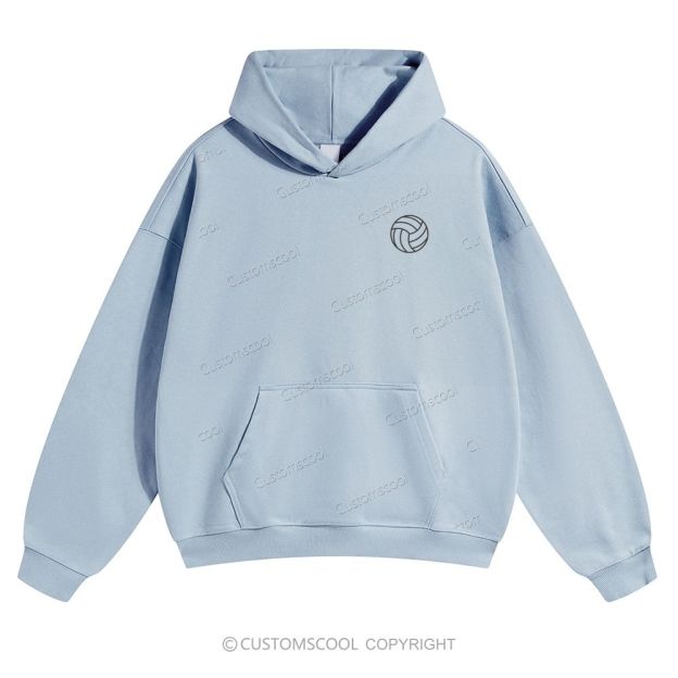 Volleyball Player Solid Color Hoodie Customscool