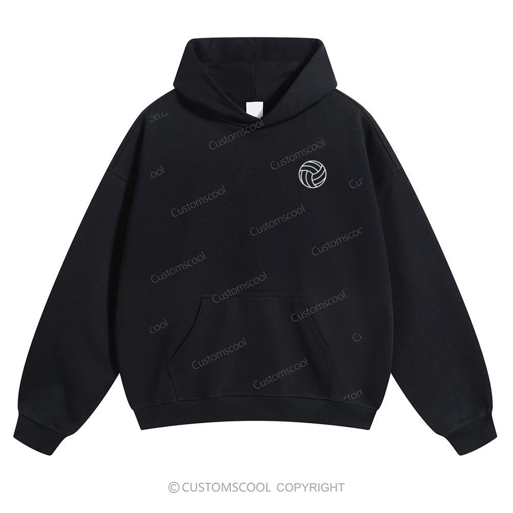 Volleyball Player Solid Color Hoodie Customscool