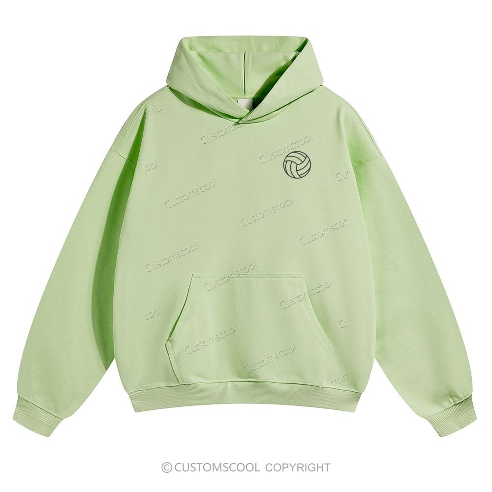 Volleyball Player Solid Color Hoodie Customscool