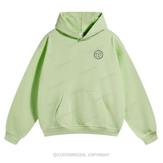 Volleyball Player Solid Color Hoodie Customscool